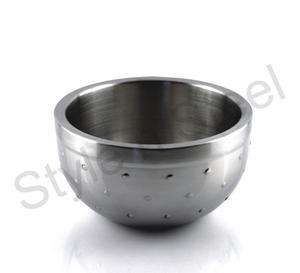 Saladier à Double paroi en métal, bols de rangement emboîtables en acier inoxydable, bols de mélange de salade avec couvercles au prix de gros - Product Image 1