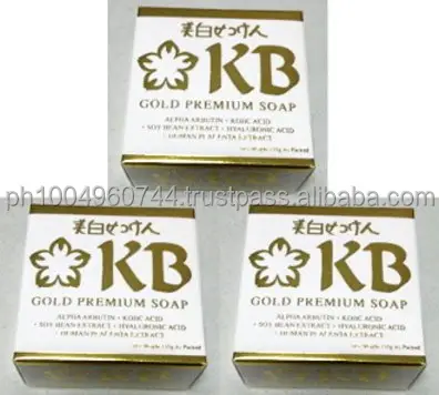 3 KB Oro Premium Sbiancamento Arbutin Acido Cogico Placenta Sapone