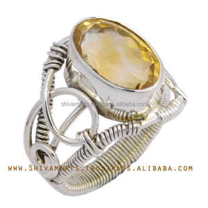 Nueva venta al por mayor 925 plata esterlina piedra preciosa anillo Vintage hermosa joyería de plata de lujo eternidad Vermeil anillos fabricante - Product Image 2
