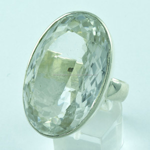 Smart Look Crystal Stone Hecho a mano Anillo de plata esterlina 925 Mayorista India - Product Image 2