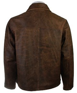 Chaqueta de cuero de vaca marrón de moda para hombre, chaqueta de invierno genuina de alta calidad de talla grande, estilo Letterman para motocicleta - Product Image 5