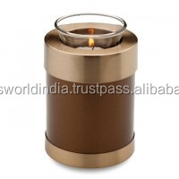 Candle Light / Tealight Brass Funeral <b>Urn</b> - Product Image 6