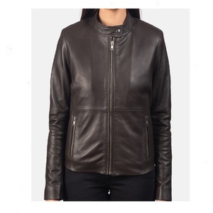 Chaqueta de Otoño Invierno para mujer personalizada de fábrica 100 por ciento de cuero de oveja ropa de moda abrigos de poliéster - Product Image 1
