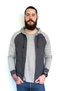 เสื้อกันหนาวและฮู้ดสำหรับผู้ชายและผู้หญิง,เสื้อครอปคอตตอนออแกนิกไซส์ใหญ่พิเศษแบบเต็มซิปดีไซน์แบบฟลีซ - Product Image 2