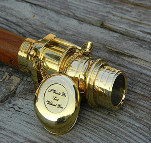 Wholesale Nautical <b>Walking</b> Cane Adjustable Brass Telescopic Wooden <b>Handle</b> Wood <b>Walking</b> <b>Stick</b> - Product Image 1