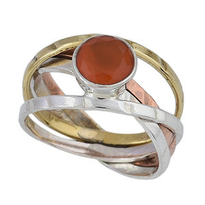 Round Shape Faceted Carnelian Gemstone 925 Solid Silver Designer <b>Ring</b> Jewelry <b>Fashionable</b> Romantic <b>Ring</b> <b>for</b> <b>Women</b>. - Product Image 1