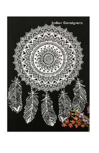 Attrape-rêves Tenture murale Tapisserie Double Drap de lit Imprimé Floral Fait à la main Écologique Personnalisable Coton Décoration intérieure Couvre-lit - Product Image 3