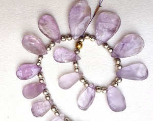 <b>Top</b> Quality 1 Strand Natural <b>Pink</b> Pear Shape Handcut Rough Ametrine Gemstone Collection Style Cut Wholesale - Product Image 2