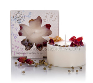 เทียนขี้ผึ้งถั่วเหลืองธรรมชาติคุณภาพสูงพร้อมสมุนไพรแห้ง - Product Image 2