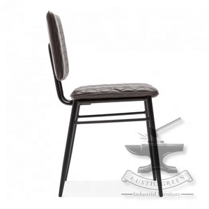 เก้าอี้เน้นหนังแท้สไตล์วินเทจสำหรับรับประทานอาหารดีไซน์แบบดั้งเดิมเฟอร์นิเจอร์ห้องนั่งเล่นสำหรับร้านอาหาร - Product Image 4