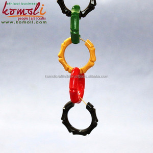 Boucles d'oreilles multicolores en résine fine, style Vintage, personnalisé, 1 paire - Product Image 6