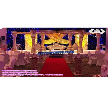 Glorious Crystal Wedding Mandap Graceful Marriage Ceremony Mandap Butterfly Crystal Mandaps for Sale