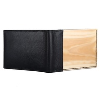 Dompet Kartu RFID Kulit Napa Asli Bergaya dari Pemasok India, Desain Ramping dan Ringkas Warna Hitam untuk Kebutuhan Sehari-hari, Dijual
