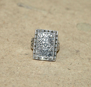 925 bague en pierres précieuses en argent sterling massif marcassite bijoux d'anniversaire de mariage classiques faits à la main avec certificat IGI pour les fêtes - Product Image 5