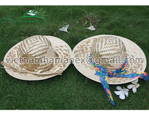 Customized Natural Palm Leaf and Seagrass Straw <b>Hat</b> Mixed with Custom Accessories - Product Image 3