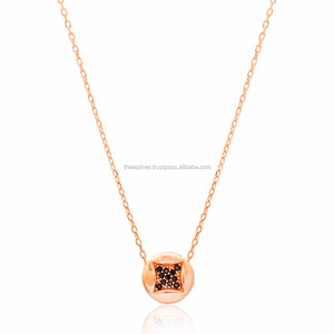 Diseño de moda turco, joyería de plata de ley 925, elegante colgante Chapado en rodio con circón para compromiso, venta al por mayor - Product Image 1