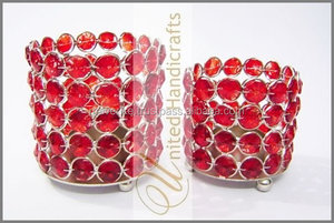 Portavelas votivo de Metal de cristal dorado artesanías Hogar y boda iluminación de mesa decoración vela votiva - Product Image 6