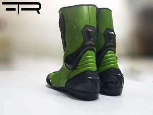 Las mejores botas de moto de carreras de cuero genuino Zapatos de carreras de motos protectoras para montar y competir - Product Image 5