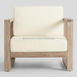 Ensemble canapé-lit minimaliste et moderne en bois de teck massif Mobilier écologique pour le salon dans une villa, un appartement, une maison ou un hôtel - Product Image 2