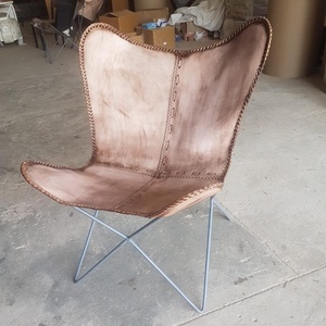 เก้าอี้ผีเสื้อหนังแท้ |   ร้านอาหารห้องนั่งเล่นสไตล์ลอฟท์อุตสาหกรรม |   เก้าอี้โครงโลหะสไตล์โมเดิร์นวินเทจ - Product Image 5