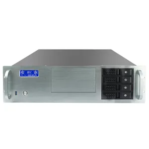 Caso industrial do servidor 3u rackmount com estojo do armazenamento da tela de temperatura