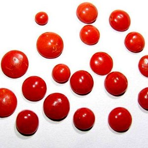 Corail Italien Forme Ronde Corail Lisse Cabochon de Pierres Précieuses Fabrication de Bijoux Qualité Naturelle Incroyable - Product Image 3