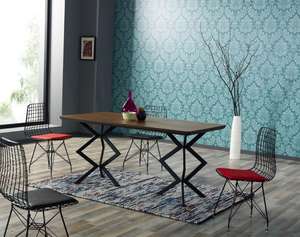 Ensemble de salle à manger avec pieds en néo-métal - Product Image 1