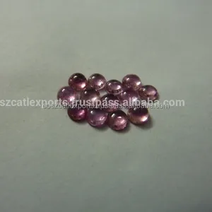 Cabochons ronds 6mm en tourmaline rose - Product Image 1