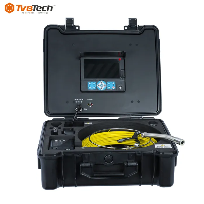 1 Year Warranty Live Image Battery Powered Underwater Pipeline / Sewer / Drain Inspection CCTV Camera TVBTECH-3199F
