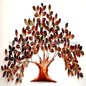 Decoración de pared de hierro antiguo, panel de árbol Nano pintado a mano en modelo de Metal impreso multicolor para decoración del hogar con tema de hadas - Product Image 1