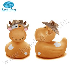 Produit Sûr pour Bébé Jouets de Bain en PVC Écologiques Sans Phtalates pour Enfants Forme de Rat Souris Gris Logo Personnalisé Imprimé Canard en Caoutchouc - Product Image 4