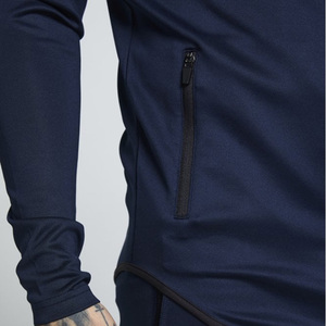 Chándal deportivo para hombre de alta calidad con logotipo personalizado, chándal de poliéster cortavientos, ropa de calle con cremallera - Product Image 6