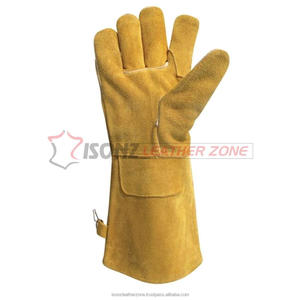 EN 388 Gants de soudage Tig Taille XL Gants de sécurité imperméables, anti-coupures, antidérapants et anti-chocs en cuir fendu - Product Image 2