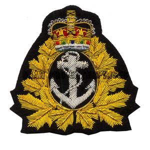 Badges/Patchs brodés 3D personnalisés faits à la main, couleurs or/personnalisées, 9 cm de haut, fils et perles en bullion, tissu feutre à coudre - Product Image 3