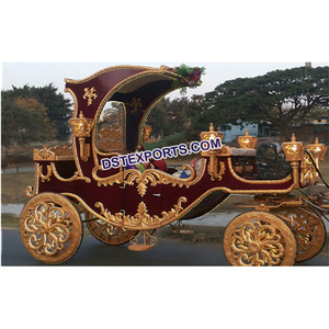 Chariot de mariage en bois tiré par des chevaux, élégant chariot royal de mariage, calèche traditionnelle à vendre, fabricants - Product Image 1