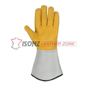 Gants de soudeur en cuir de vachette ISONZ, gants de barbecue, gants de sécurité pour la soudure, résistants au feu, anti-impact, 1,2 mm - Product Image 3