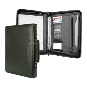 A4 Đa Chức Năng Dây Kéo PU Da Tài Liệu Tập Tin Chủ Ring Binder, Văn Phòng Tùy Chỉnh Xoắn Ốc Chất Kết Dính Da Danh Mục Đầu Tư Organizer - Product Image 1