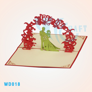 Carte de vœux popup 3D de mariage fait à la main, meilleure vente de style artisanal en papier créatif pour utilisation en souvenir - Product Image 4