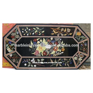 Plateau de Table en marbre italien, haut de Table en marbre noir - Product Image 1