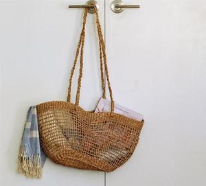 Sacs à main de plage en paille pour femmes, vente en gros - Product Image 4