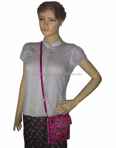 Bohemian Geometric Print Faux <b>Leather</b> Lightweight Shoulder <b>Bag</b> with Button Closure for Women's Handbag - Product Image 2