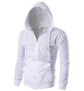 Sudadera con capucha y cremallera ligera de manga larga entallada para hombre - Product Image 1