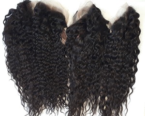 100% Con người tóc Trinh Nữ bó màu sắc tự nhiên sâu xoăn dệt phía trước phần mở rộng tóc giả trong suốt có sẵn dài 16 30 inch - Product Image 2