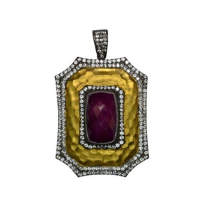 Colgante de plata de ley 925, suministro indio - Product Image 1