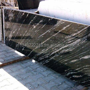 Losa de granito Paradiso negro de calidad superior, superficie pulida, forma de losa grande para diseño de interiores - Product Image 1
