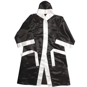 Atacado robe de boxe unissex barato cetim boxe robe