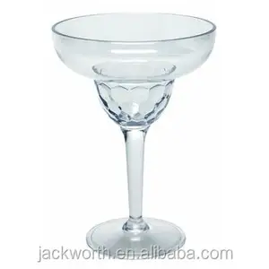 Acrylic honeycomb pattern margarita glass