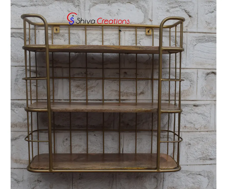 Industriële Vintage Stijl Metalen Wandplank Eenheid Opbergkast Rack