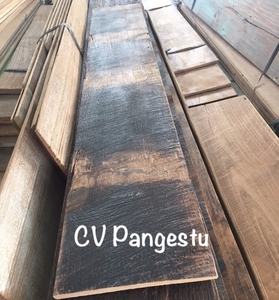 ไม้กระดานไม้สักเก่าเผาสีดำพื้นไม้พื้นผิวเรียบสำหรับใช้ในร่มห้องนอนบ้านห้องนั่งเล่นวิลล่าโกดังยิมออฟฟิศ - Product Image 2