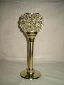 On Sale TVAKM Luxury Handmade Aluminum <b>Hurricane</b> Candleholder and <b>Vase</b> with Crystal Ivory Design for Wedding/Party Decoration - Product Image 4